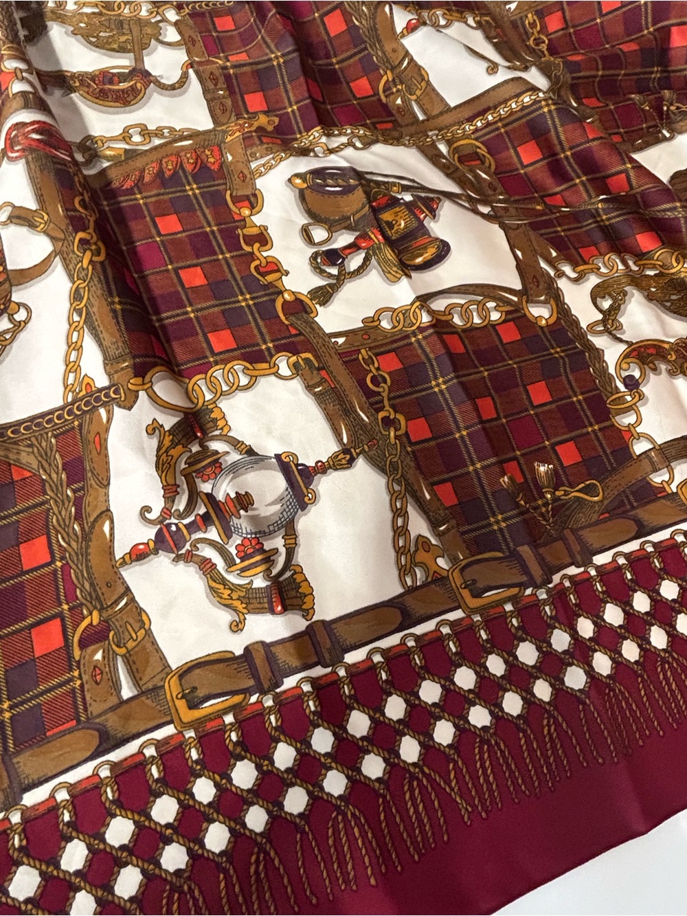 Gorgeous Equestrian style scarf Fall colors - Picture 2 of 9